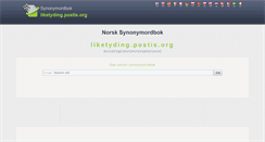 Desktop Screenshot of liketyding.postis.org